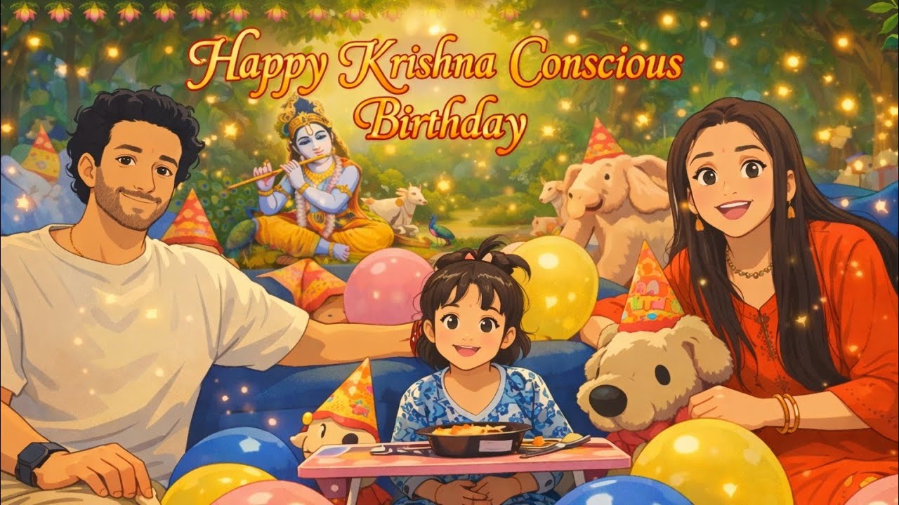 Happy 3rd Krishna Conscious Birthday 🎂#birthday #krishnaconsciousness #iskcon
