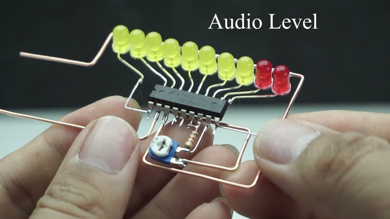 How to make audio Level indicator electronic circuit use LM3915