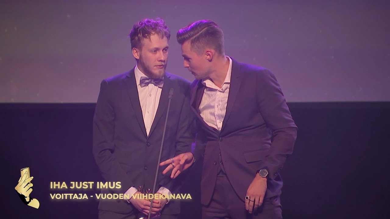 Iha Just Imus voittaa VUODEN VIIHDEKANAVA -palkinnon | Creator Awards Finland 2020