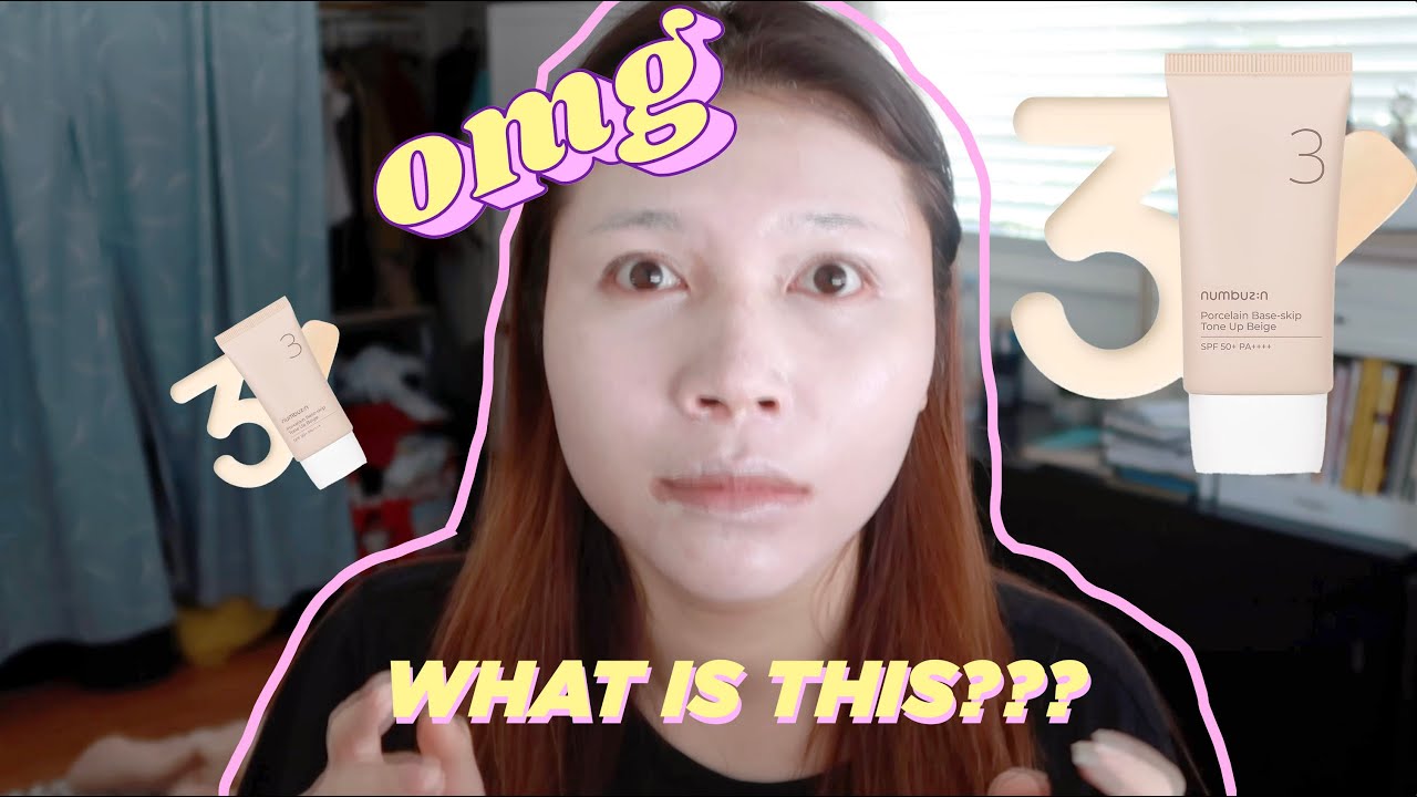 Glam up Makeup | Tryout New Product | Numbuzin No. 3 Porcelain Base-skip Tone Up | Worth the Hype???