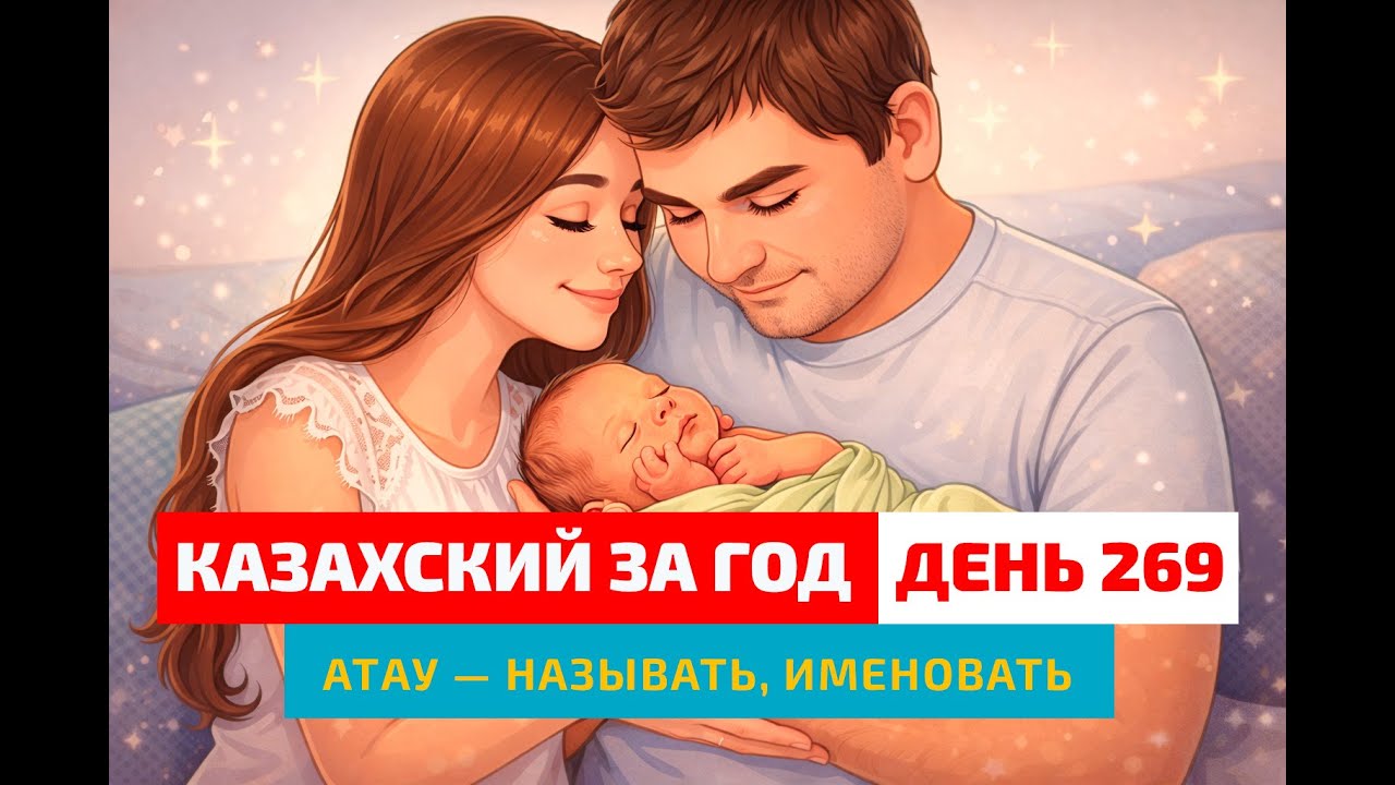 👶 День 269 — Как назвать ребёнка | Глагол атау | Учим казахский язык
