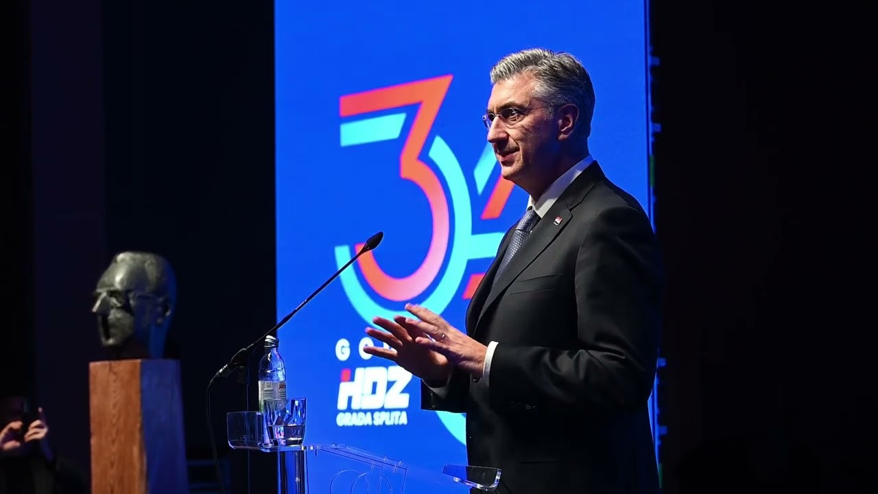 Andrej Plenković na svečanom obilježavanju 36. obljetnice utemeljenja HDZ-a Split