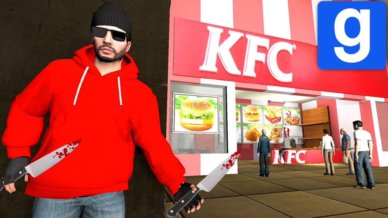 UN TUEUR FOU AU KFC !! GARRY'S MOD