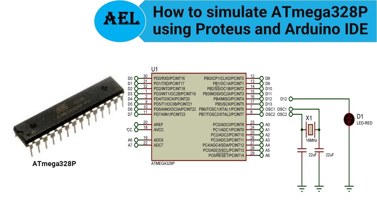 How to simulate ATmega328P on Proteus and Arduino IDE