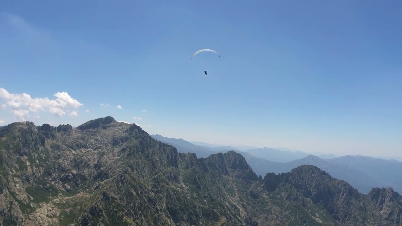 Tour de corse en parapente, triangle FAI de 120km des sommets à la mer