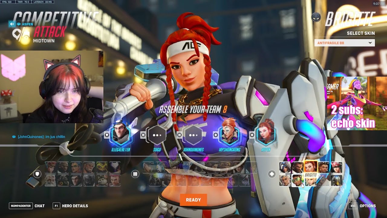 NERF BRIGITTE! ASPEN BRIGITTE + LIFEWEAVER! OVERWATCH 2 SEASON 8 GAMEPLAY