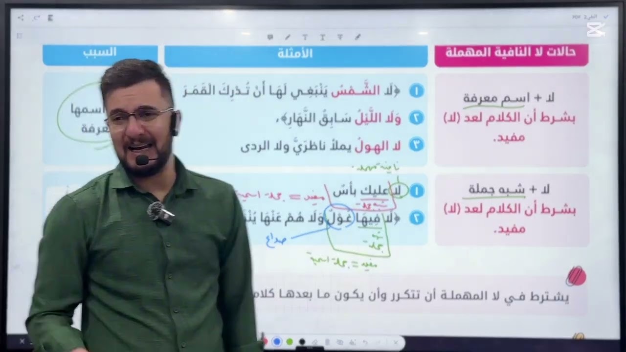 أسلوب النفي (المحاضرة 25) لا المهملة (أحمد المرشد)