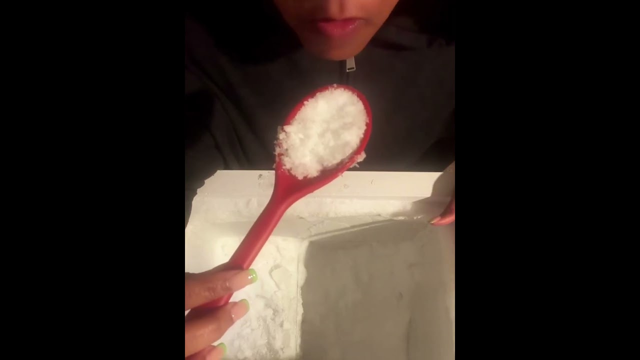 #freezerfrost #iceeating #asmrice