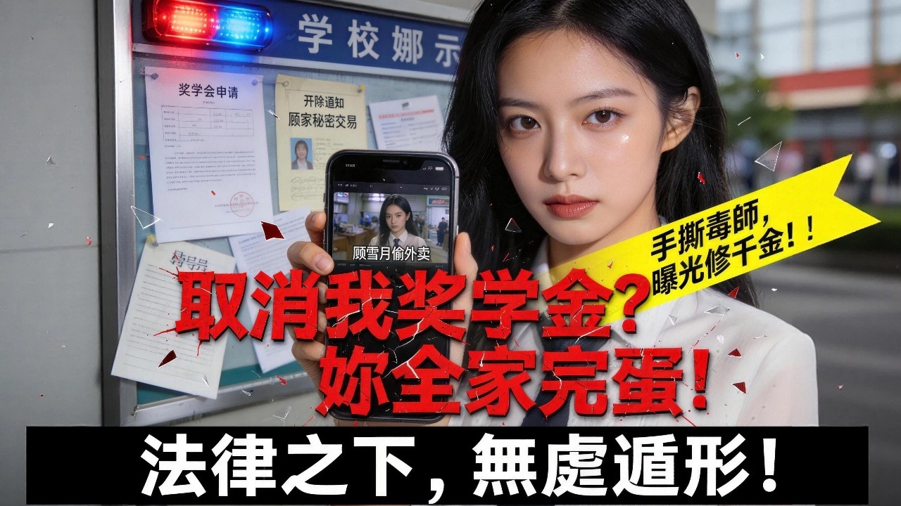 【全集】為了攀附權貴，學校竟取消我的貧困補助？我看著偷外賣的富二代冷笑：既然法律救不了妳，那就讓妳的豪門夢當場破碎！💀