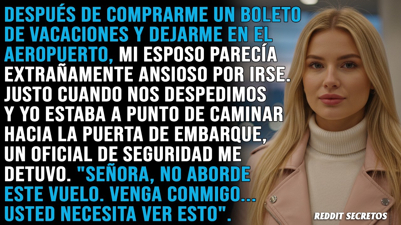 Mi esposo me envió de vacaciones, pero la seguridad del aeropuerto me detuvo: no suba a ese vuelo.