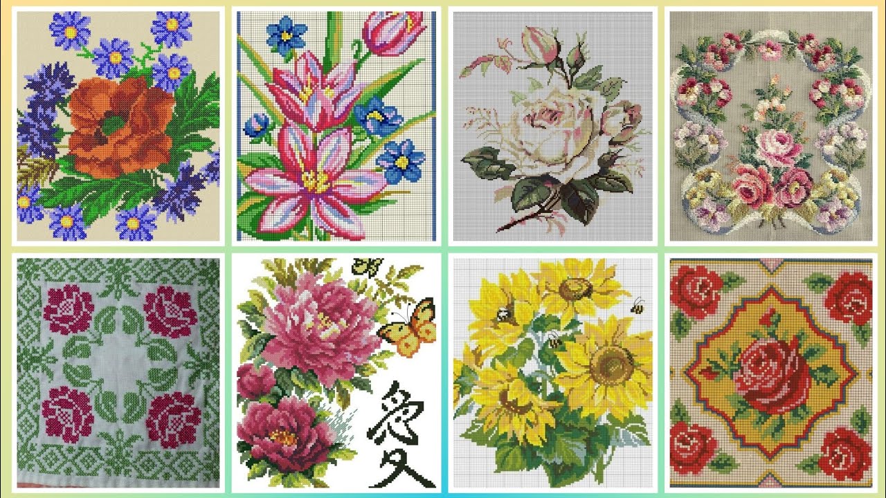 Gorgeous cross stitch patterns /countable embroidery #charsutikarhai/latest dosuti design ideas2024