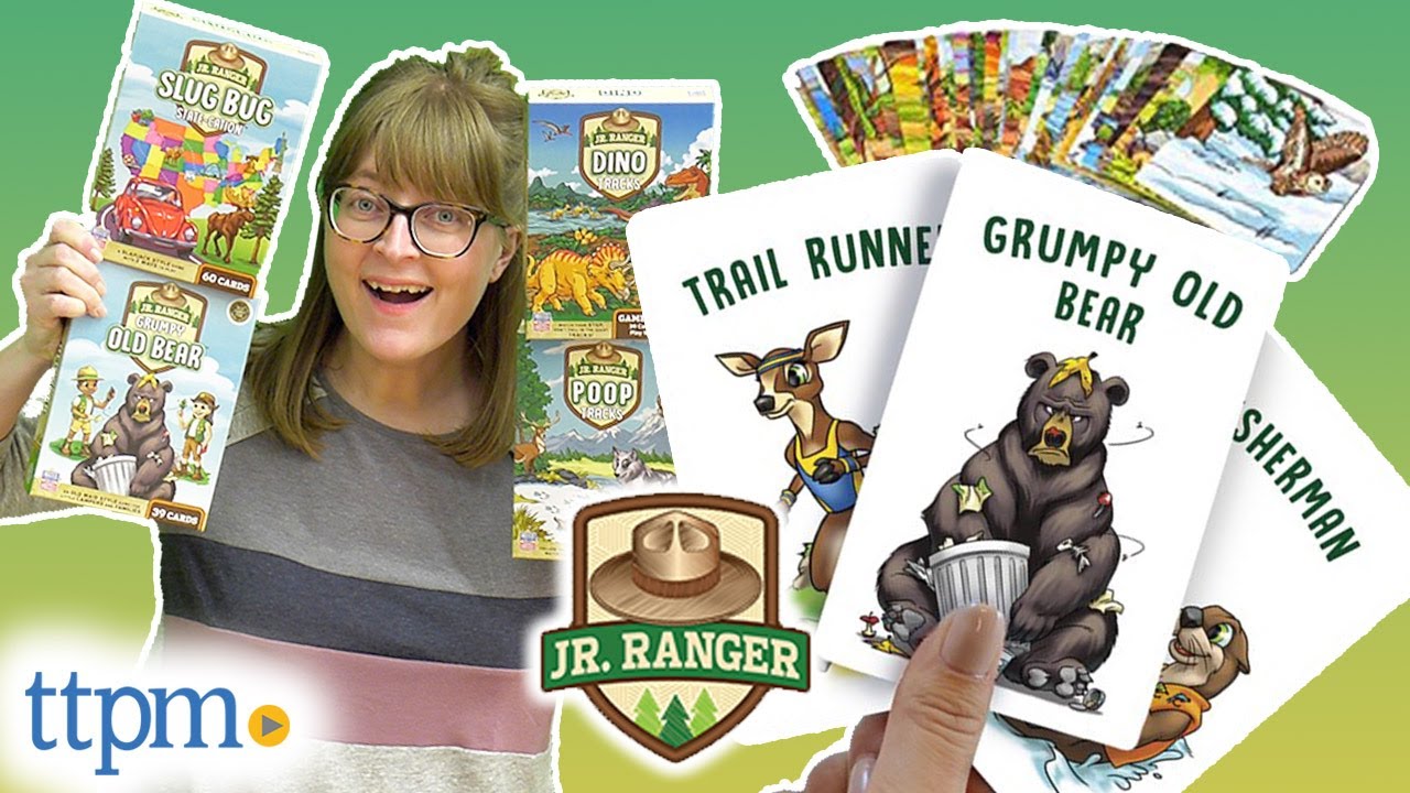 Jr. Ranger Games Review! | Poop Tracks, Grumpy Old Bear, Slug Bug State-cation, and Dino Tracks
