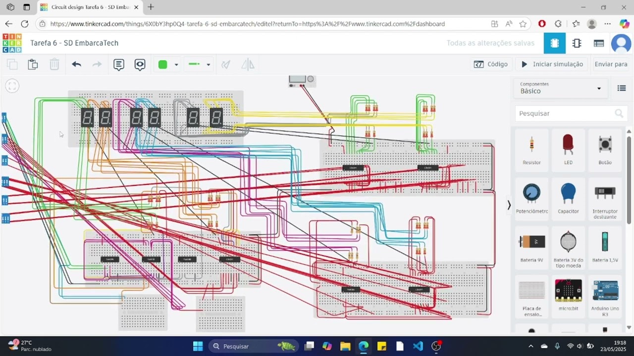 Gerando datas com CD4511 e Display 7 segmentos cátodo comum