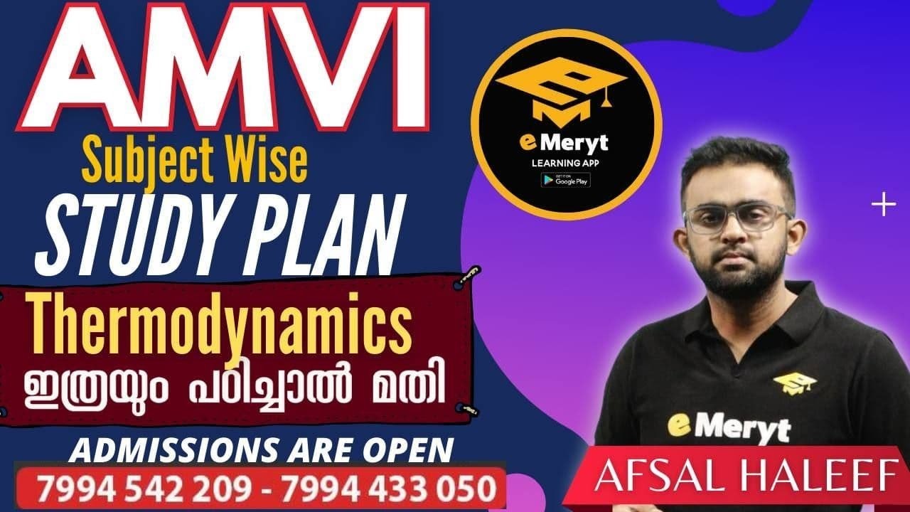 AMVI Subject wise STUDY PLAN  2021