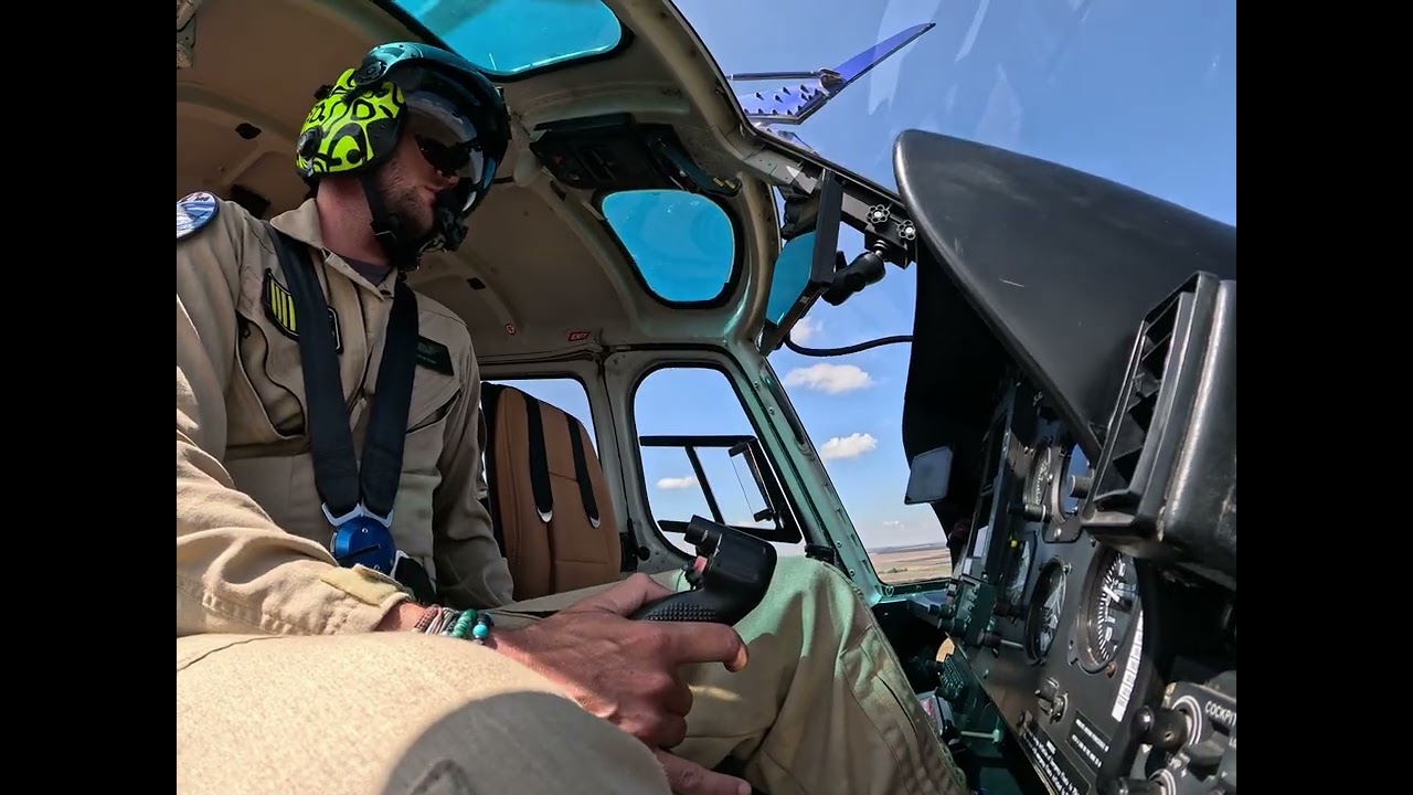 Helicopter AS350B3 sling geographical survey