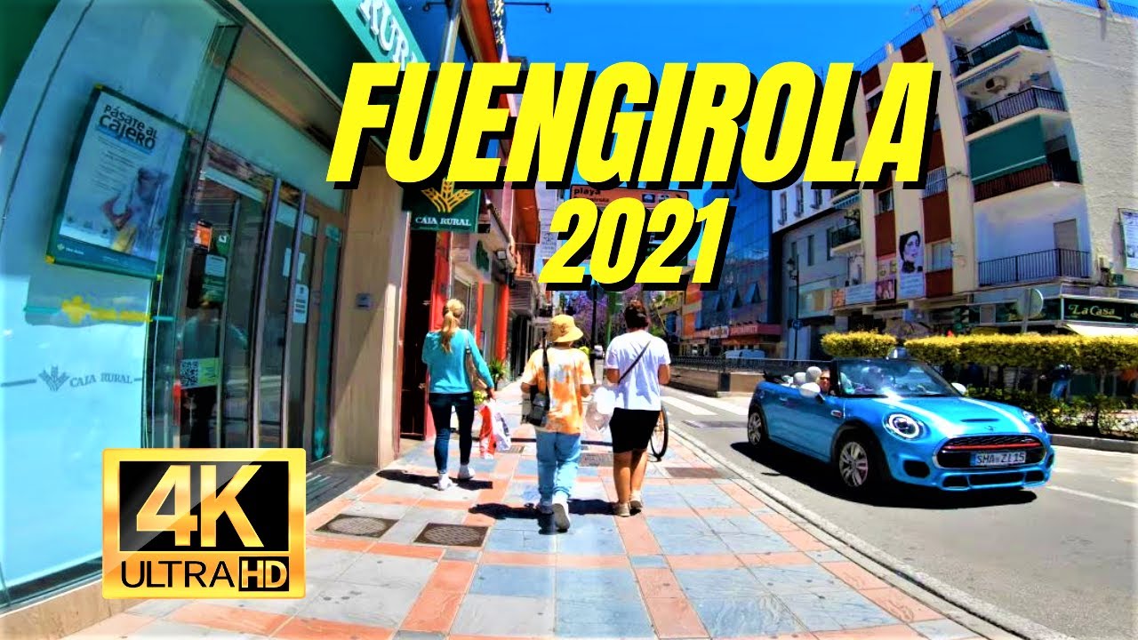 Fuengirola Short Walk Av. Condes de San Isidro 2021, Malaga, Costa Del Sol, Spain 4K