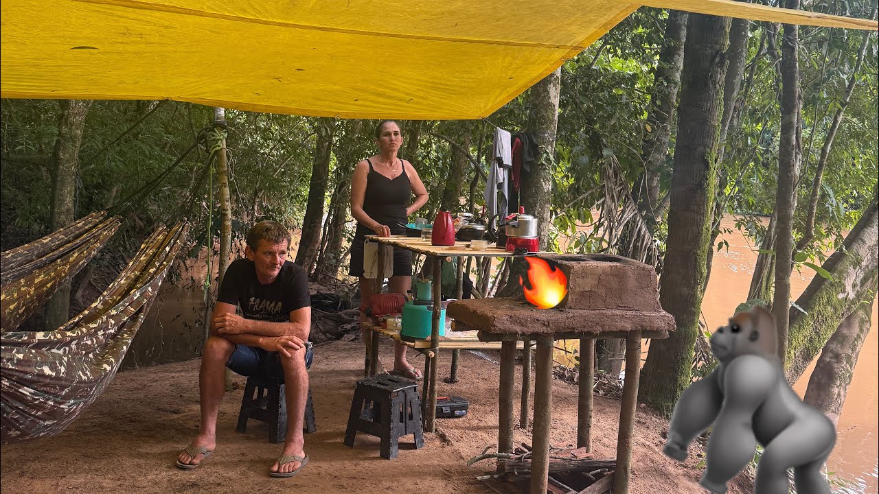 🏕️ ACAMPAMENTO E 🎣 PESCARIA COM UM DELICIOSO 😋 FRITO 