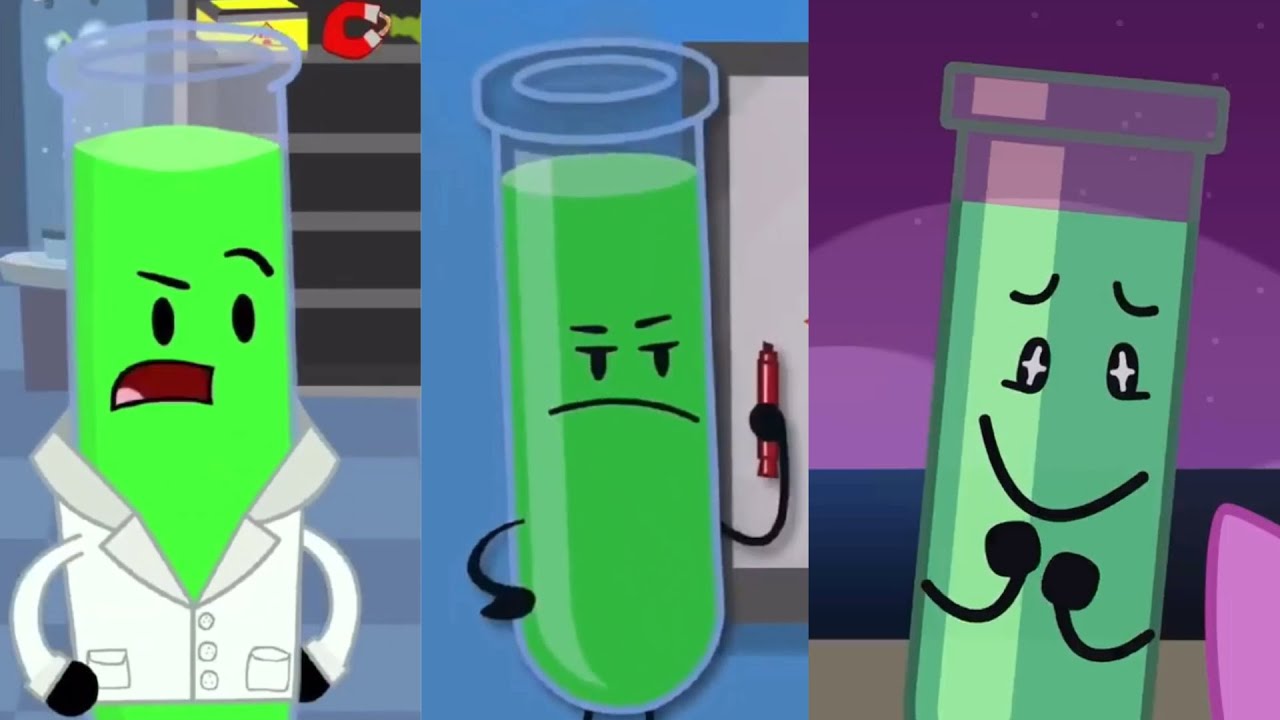 all scenes with test tube [2-3 seasons] / inanimate insanity