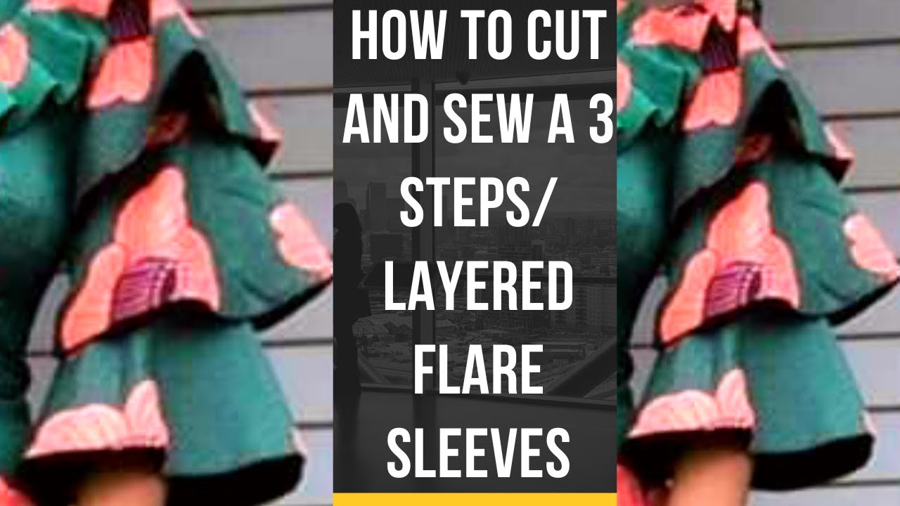 HOW TO  CUT AND SEW A TRENDY 3 STEPS/ LAYERED SLEEVE #sleeve