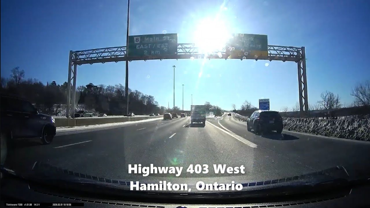 Hamilton, Ontario Drive on Highway 403 and Lincoln M. Alexander Parkway (Feb. 1/26)