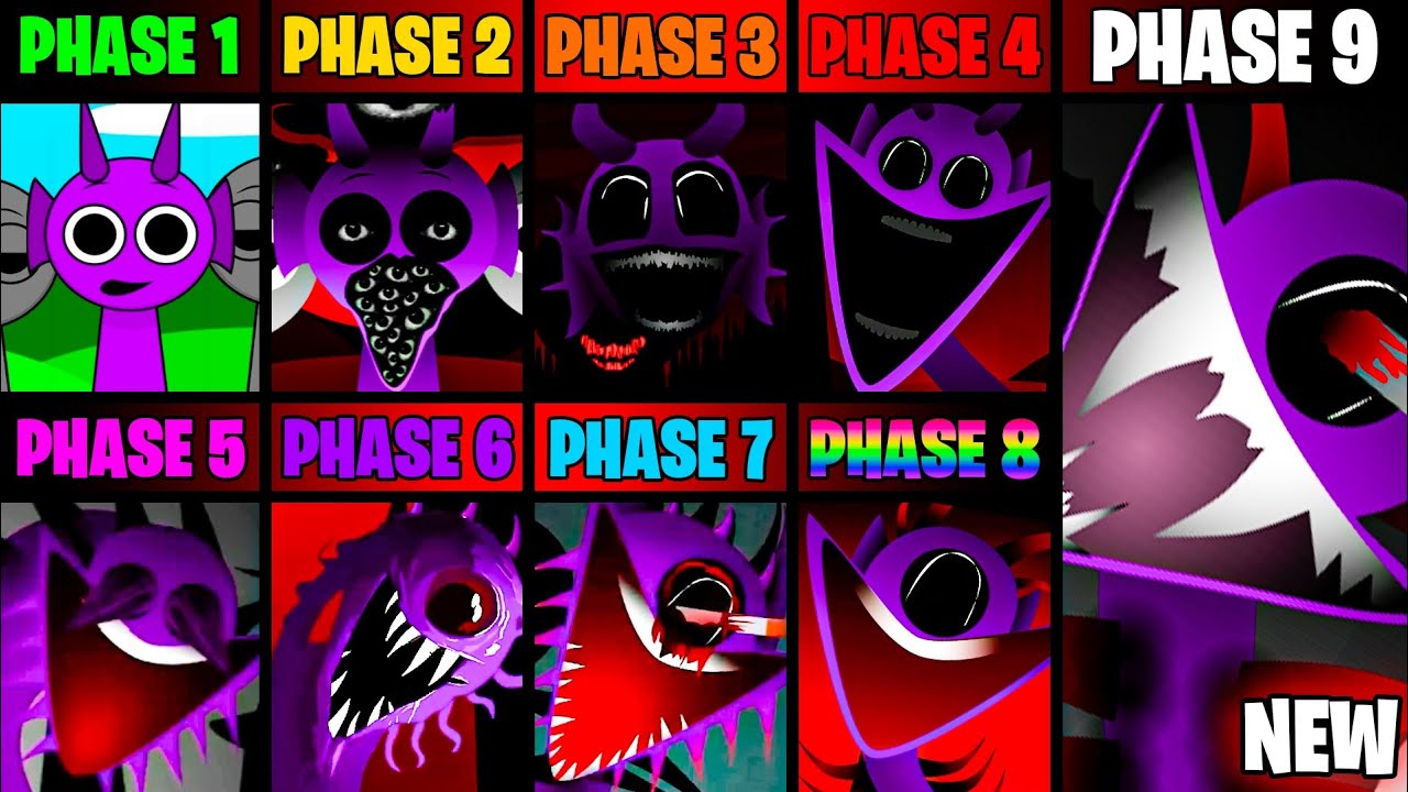 New Phase 1-5 VS Phase 6 VS Phase 7 VS Phase 8 VS Phase 9 in Incredibox Sprunki (New Mod)