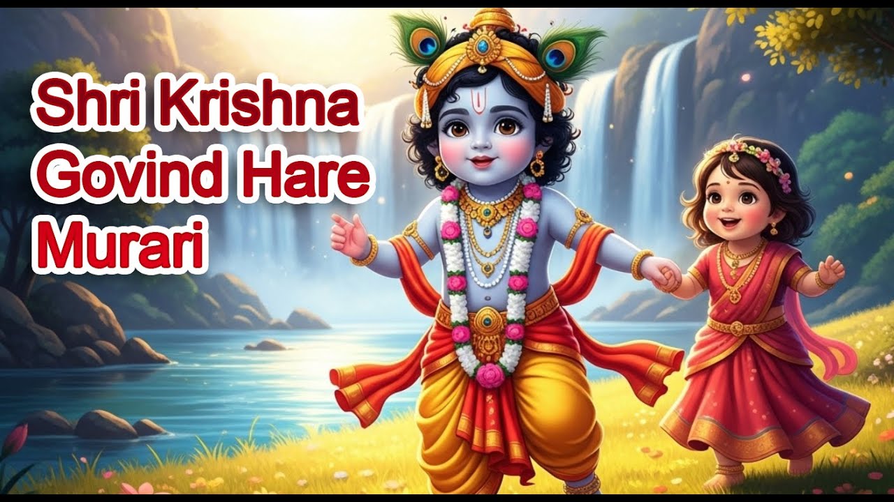 Shri Krishna Govind Hare Murari Bhajan | Animated Krishna Song | Bal Prabhu Leela