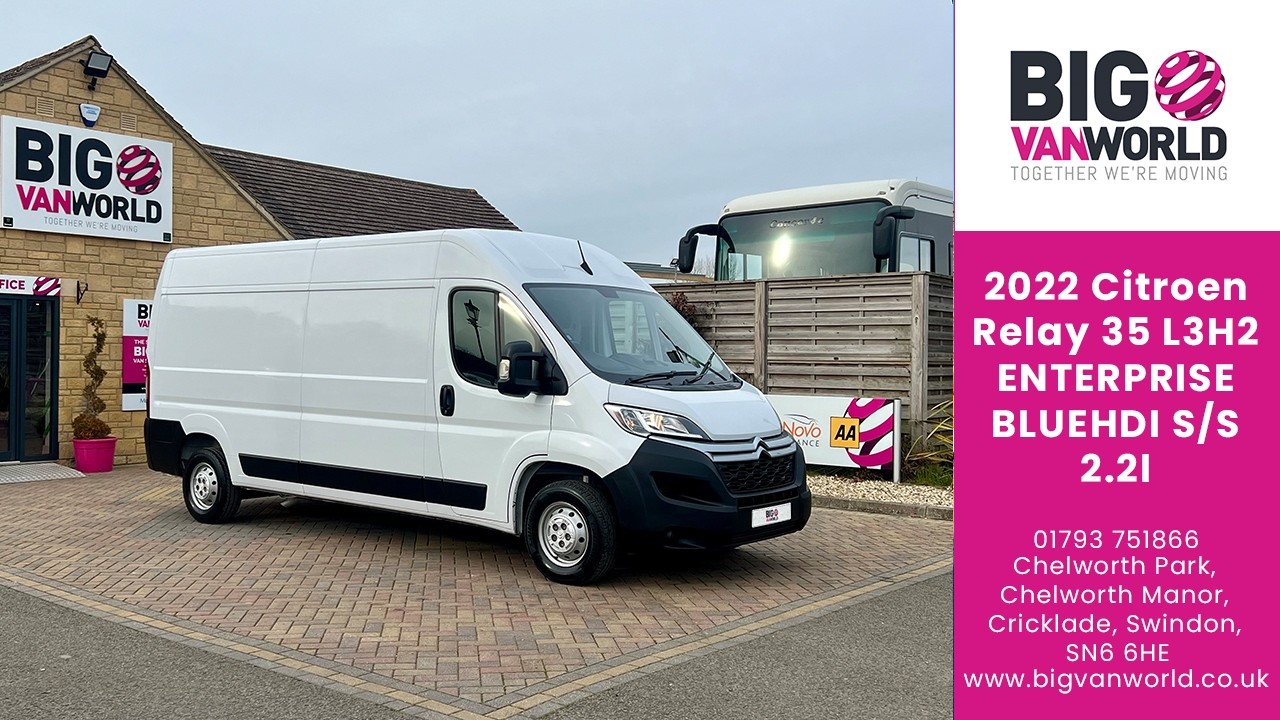 2022 Citroen Relay 35 BLUEHDI 140 L3H2 ENTERPRISE LWB MEDIUM ROOF Video Tour | Big Van World
