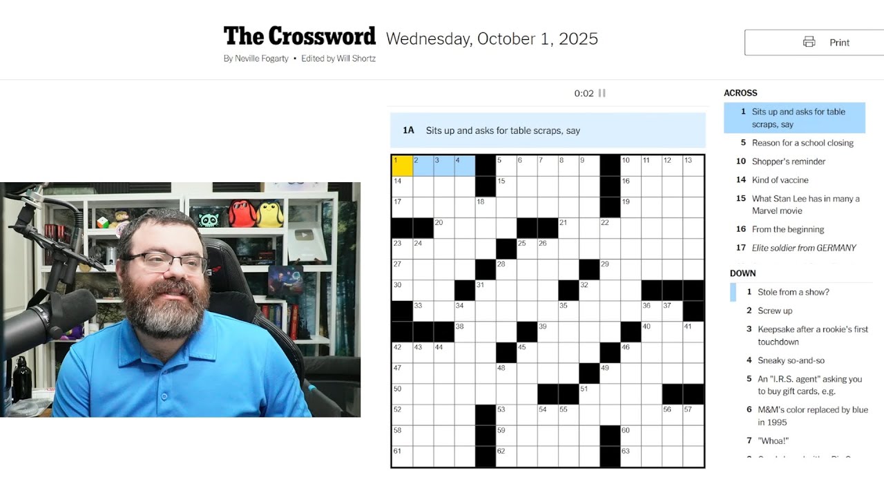 Learning Crossword Week 71 | NYT Crossword Wednesday Oct 1st, 2025