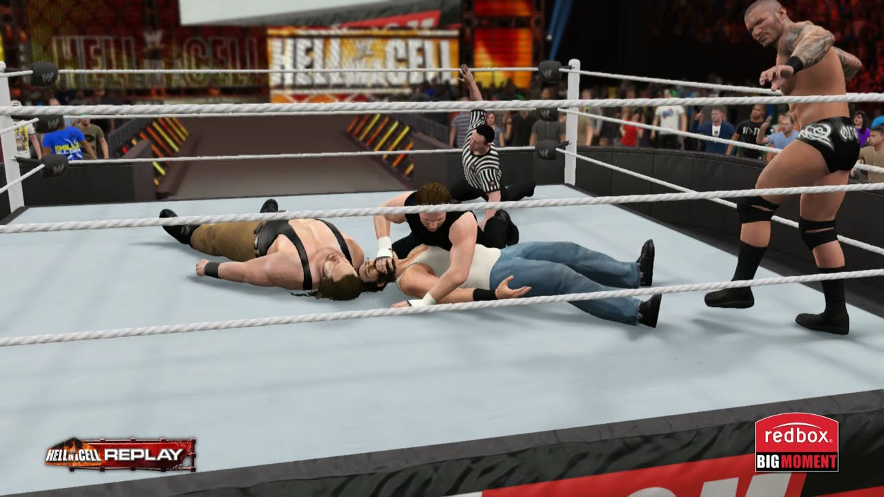WWE Hell In A Cell 2015 - Randy Orton & Dean Ambrose vs Luke Harper & Braun Strowman