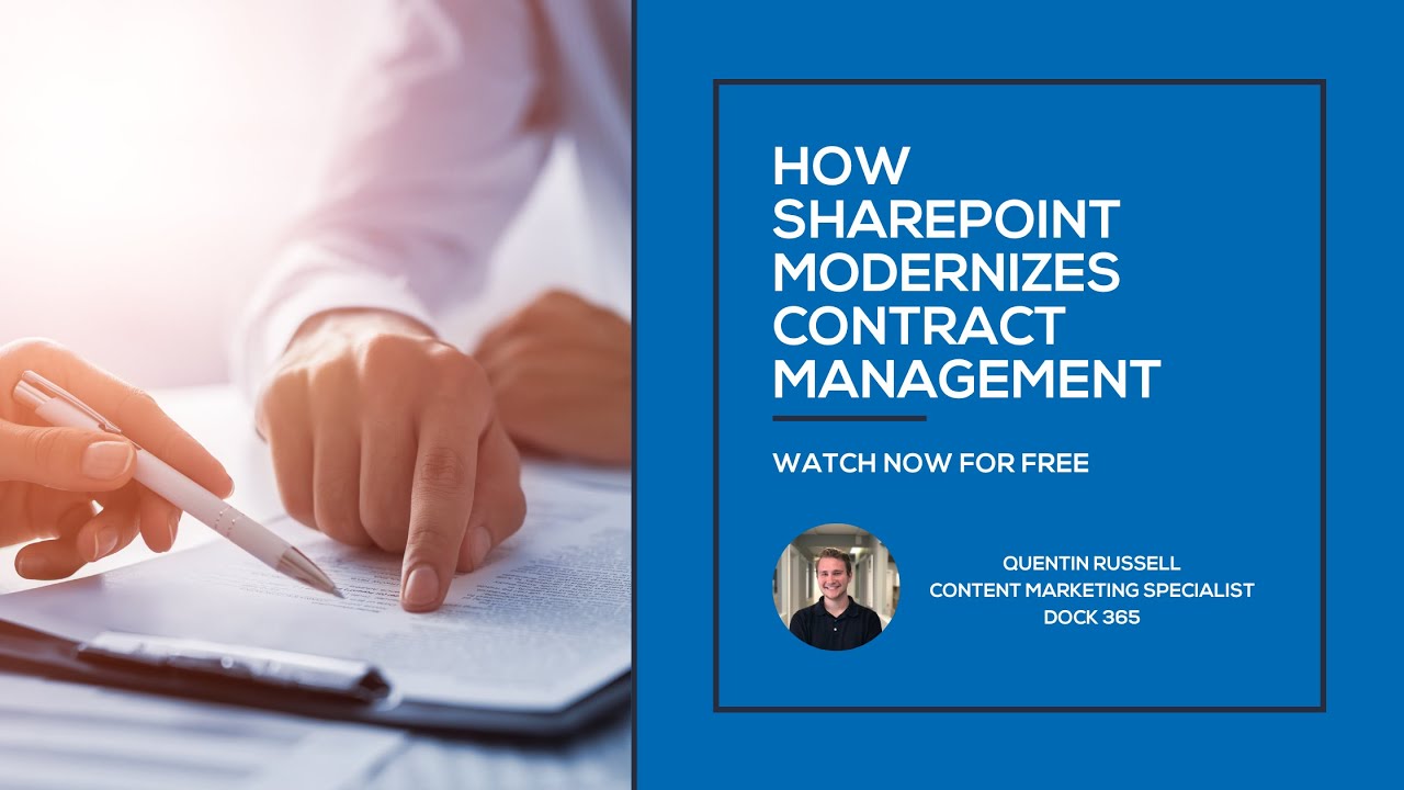 How SharePoint Modernizes Contract Management
