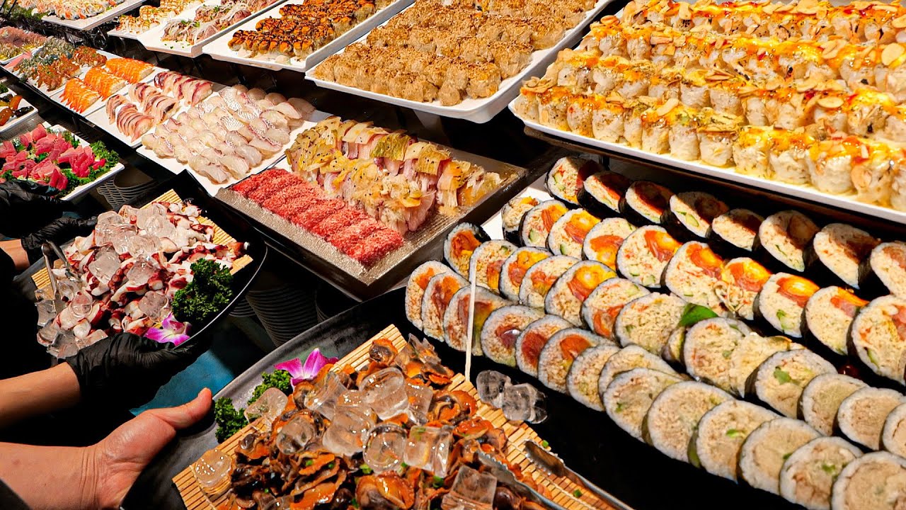 Удивительные навыки! Популярные мастера морепродуктов и суши-буфетов / Корейская уличная еда