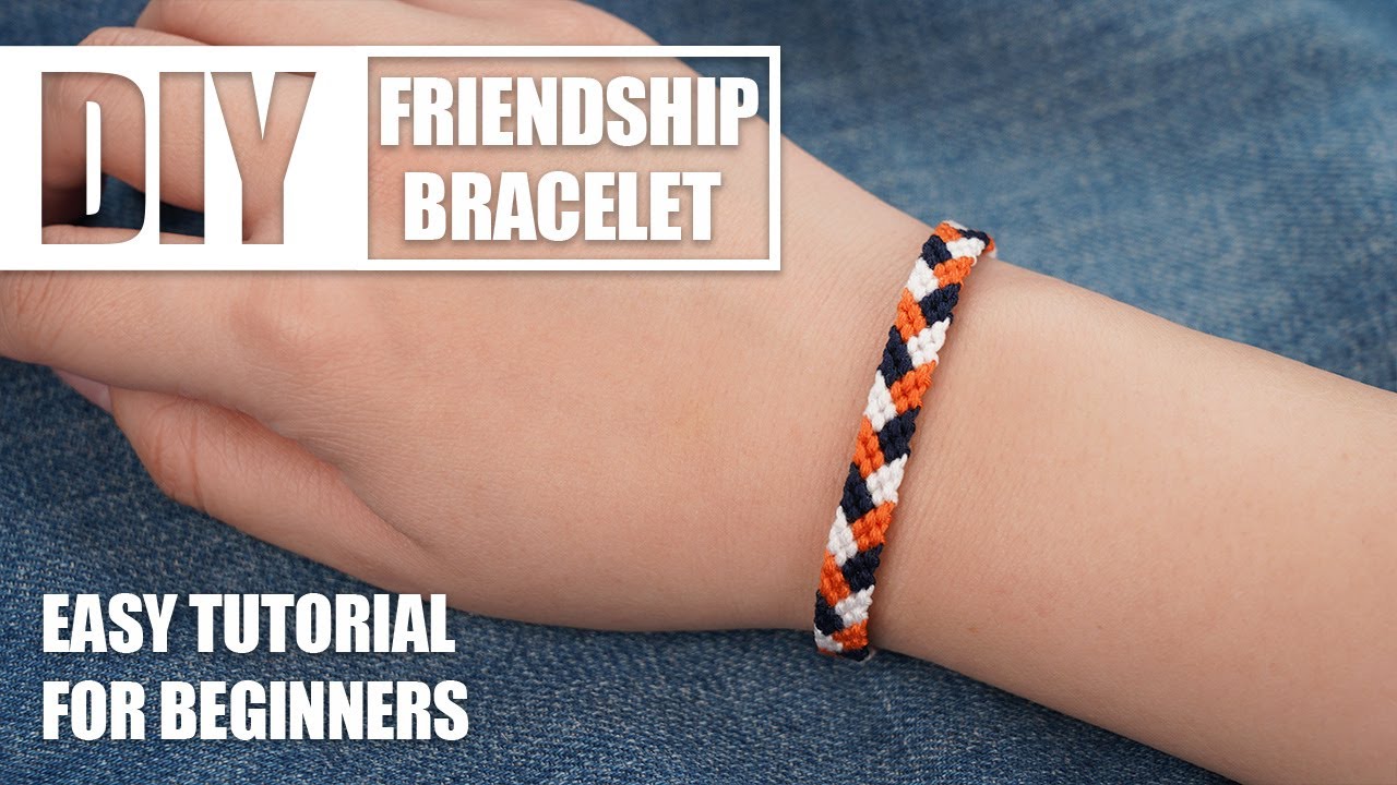 Chevron Braid Simple Rope Macrame Friendship Bracelets | Easy Tutorial for Beginner
