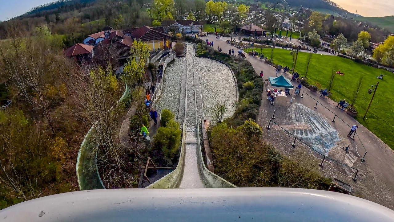 Bath Tub Log Flume - Badewannen Fahrt 4K 60fps on-ride POV Tripsdrill (2024)