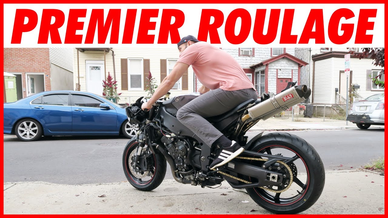 Changement pneus + kit chaîne + purge freins = PREMIER ROULAGE Yamaha R1 Accidentée