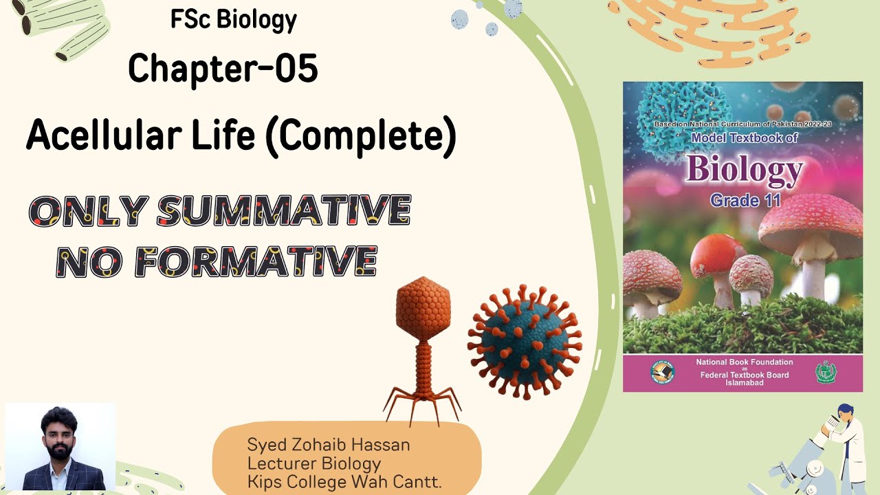 Lect 09 | Chap 05: Acellular Life - Complete | Summative Topics |1st year Biology |By Zohaib Hassan