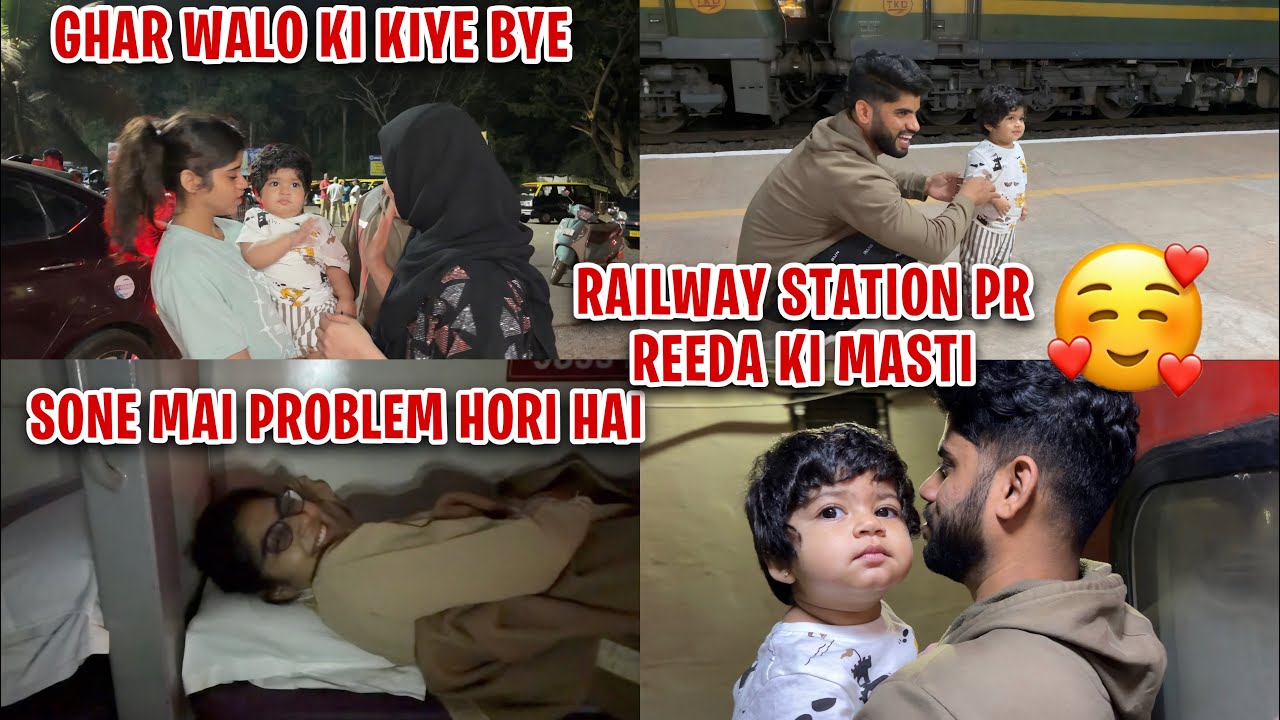 Ghar Walo Ko Kiye Bye🥺 Reeda Ne Ki Train Ka Tour😍 Riyaz Ka Sapna Hua Poora😍 @HudaDIYvlogs 
