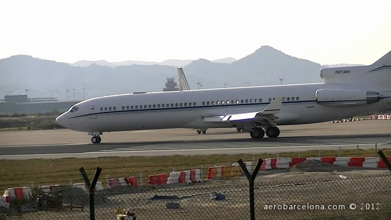 RARE!!!![FULL HD] Boeing 727-212/Adv(RE) Super 27 [HZ-SKI] LANDING AND TAKEOFF BARCELONA-EL PRAT