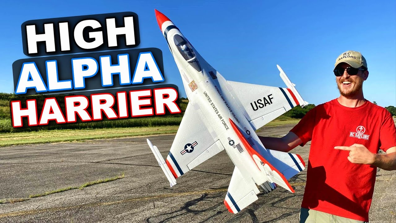 High Alpha Harrier with 100 MPH RC Jet!! - E-Flite Thunderbirds F16 EDF