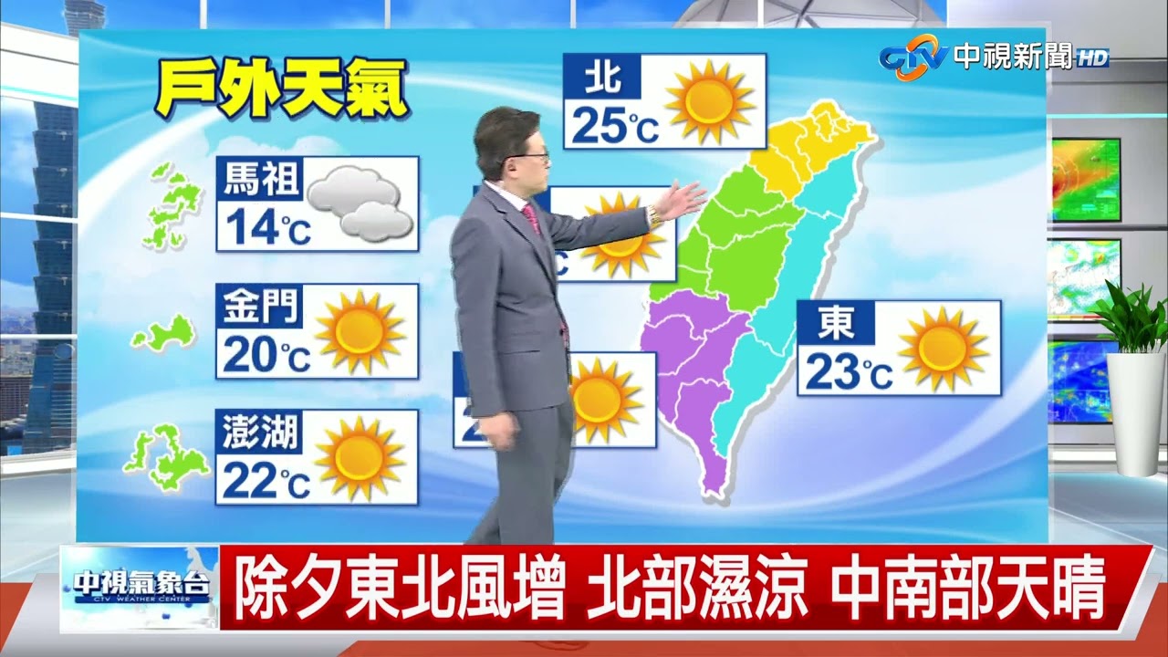 【立綱氣象報報】天晴日夜溫差明顯 早晚騎車要保暖│中視午間氣象 20260213