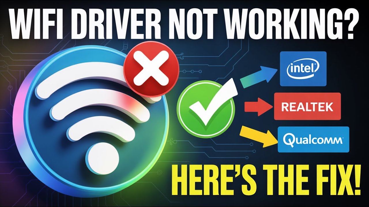 WiFi Driver Not Working? Here's the Fix for Intel, Realtek & Qualcomm