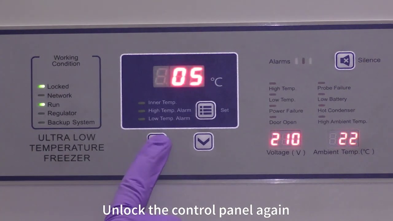 Stepping the Freezer Down to its Temperature Set Point on a Blizzard J Model Ultralow Freezer