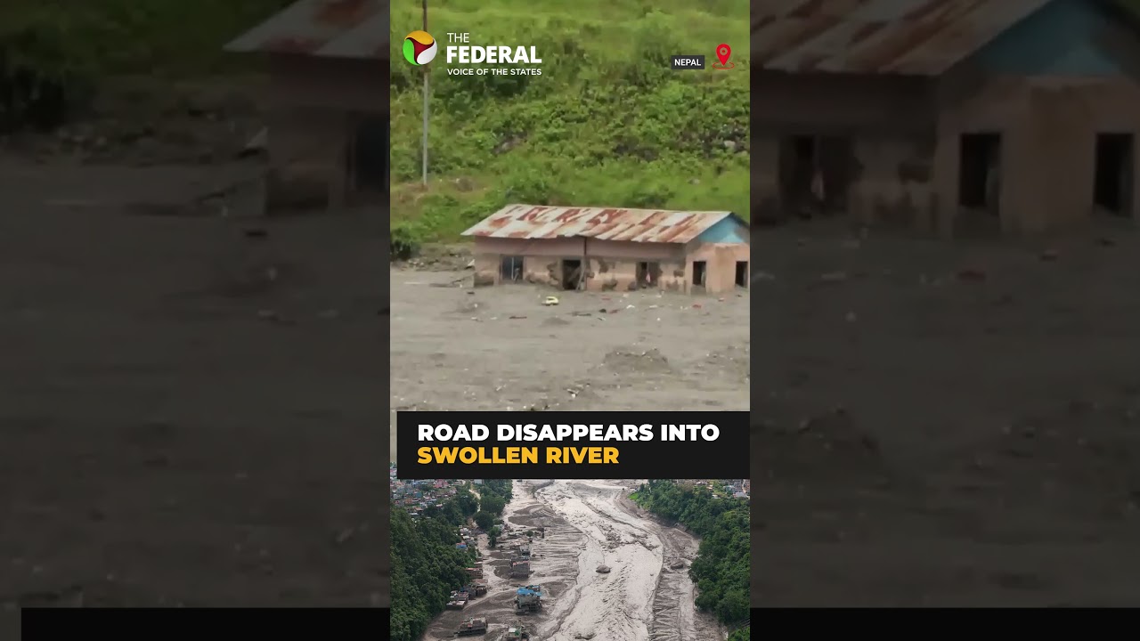 Nepal floods: Roads washed away, stranded people airlifted from Rasuwa | #shorts