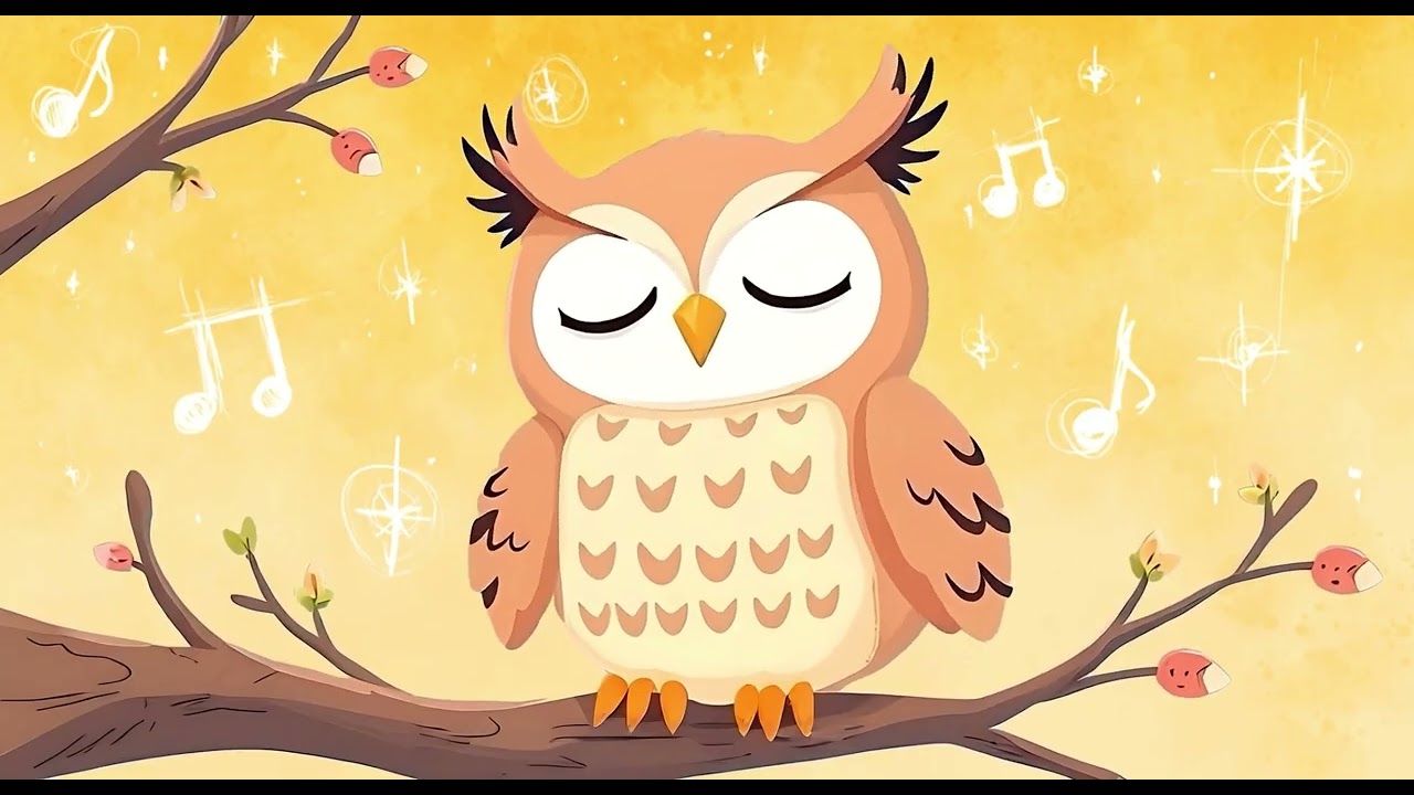💤White Noise + Instrumental lullaby/sleep music for kids 🦉 Mindy The Sleepy Owl🦉#10