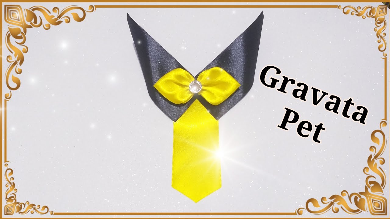 Diy Gravata Pet  Luxo (F&aacute;cil e R&aacute;pida de fazer) Tie Pet  , Corbatine de Lujo p/ Perros