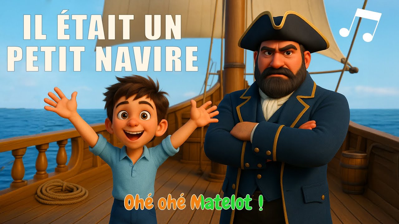 IL ÉTAIT UN PETIT NAVIRE - Clip musical pour enfants - Karaoké 🎶 Comptine