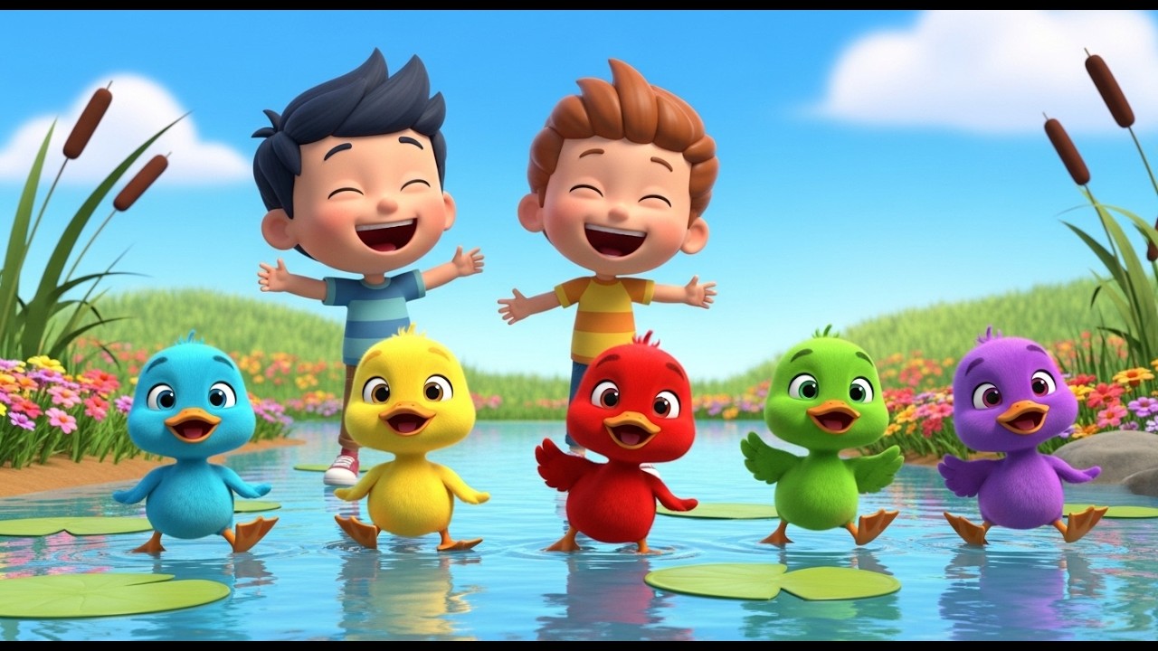 Five Little Ducklings Quack Quack Quack 🦆 | Best Counting Song & Animal Rhymes