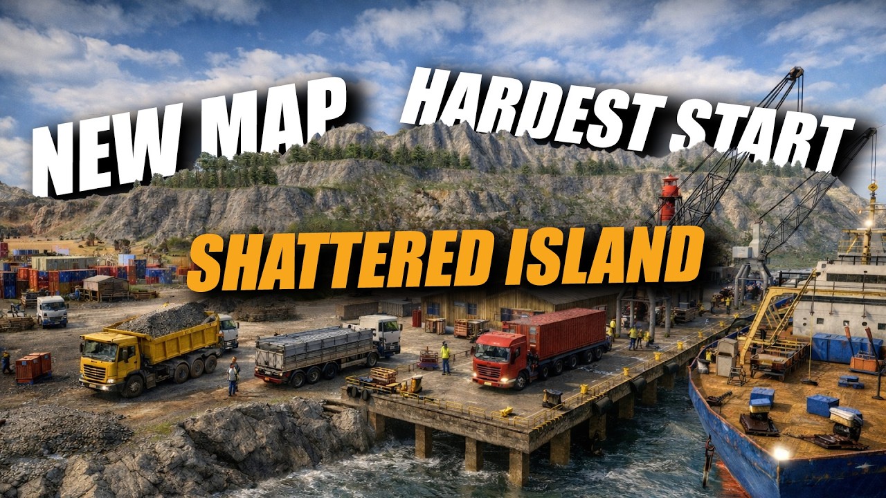 The HARDEST Start on Shattered Isles! | Captain of Industry Update 4