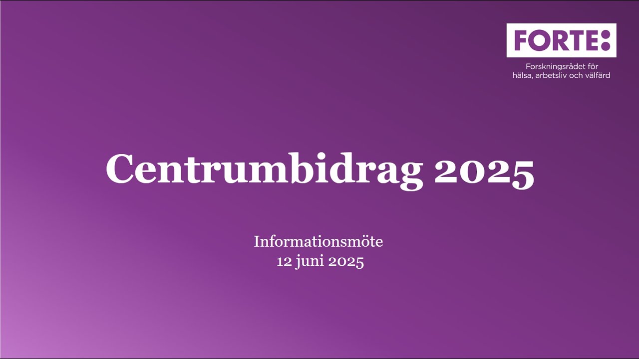 Informationsmöte om Centrumbidrag 2025