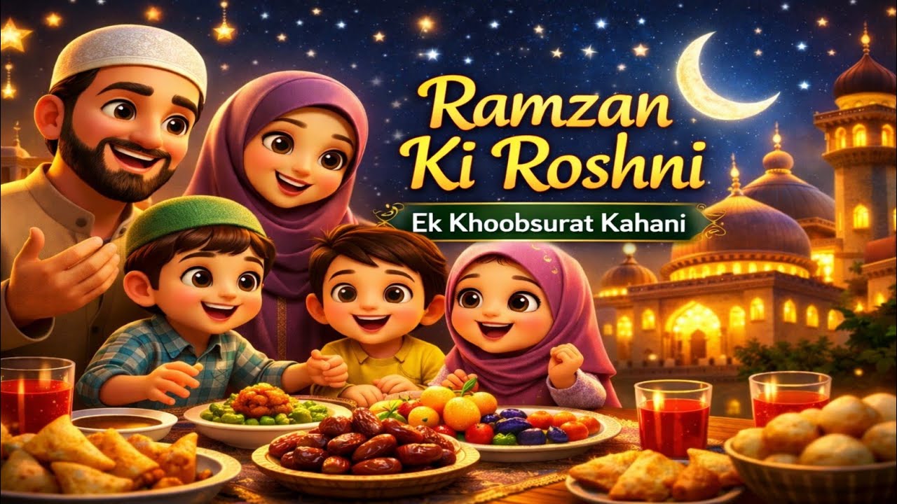 Ramzan Ki Roshni | Beautiful Islamic Cartoon Story | Emotional Ramadan Story for Kids