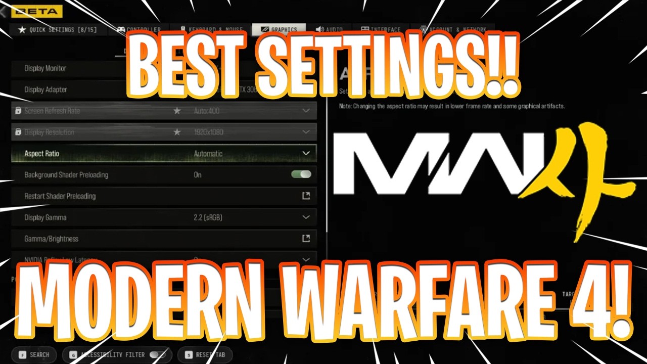 new MW4 BETA THE BEST SETTINGS YOU CAN HAVE!